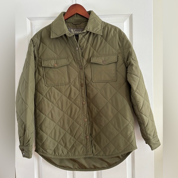 Natural Reflections Jackets & Blazers - Natural Reflections Green lightweight Quilted Jacket